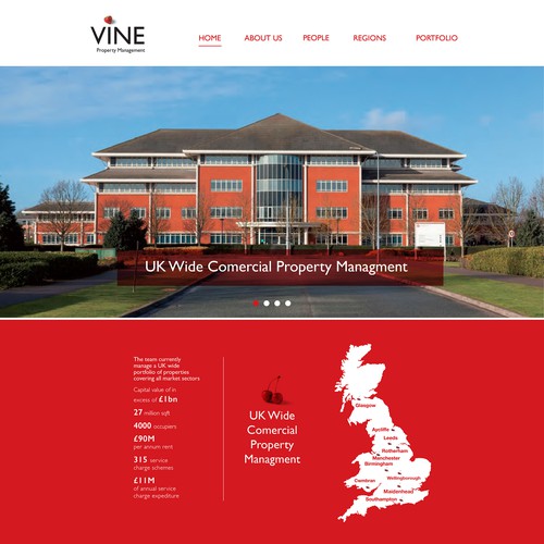 UX/UI website with the title 'VINE WEB DESIGN'