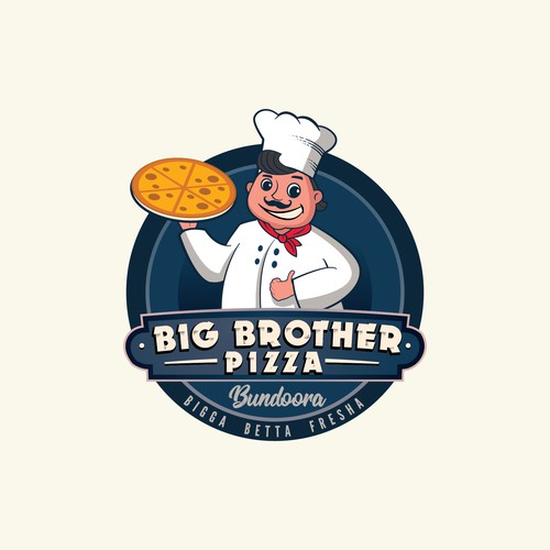 Fast food design with the title 'Big Brother Pizza'