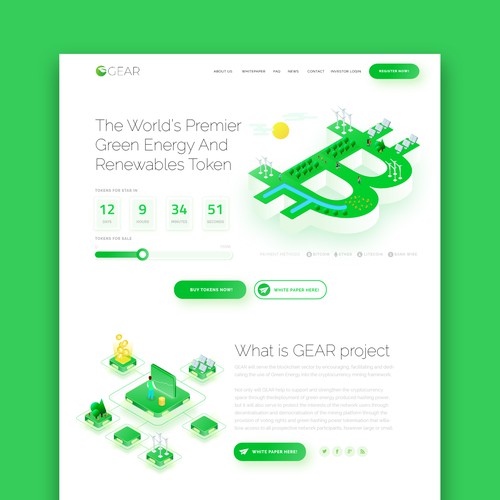 Bitcoin website with the title 'GEAR '