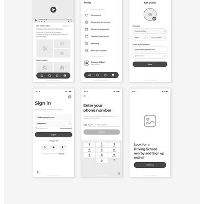Driving School Mobile App