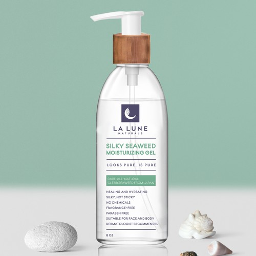 Pure label with the title 'Minimal label design'