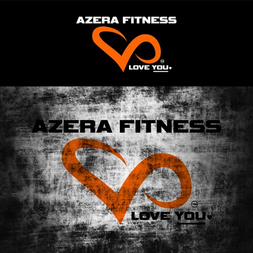 Sports apparel logo with the title 'Azera Fitness'