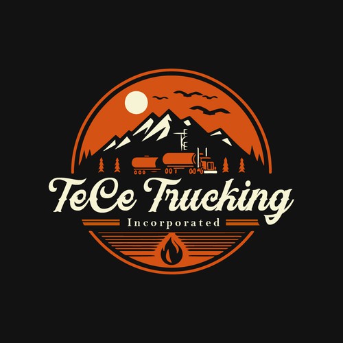 Trucking logo with the title 'TRUCKING COMPANY'