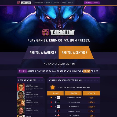 Game website with the title 'GG Circuit Design'
