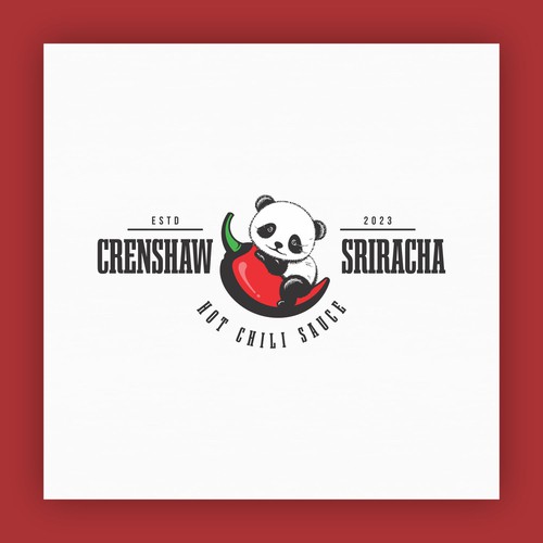 Panda logo with the title 'Panda mascot logo'