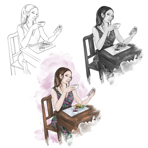 Blogger design with the title 'Iluustrations for personal blog'