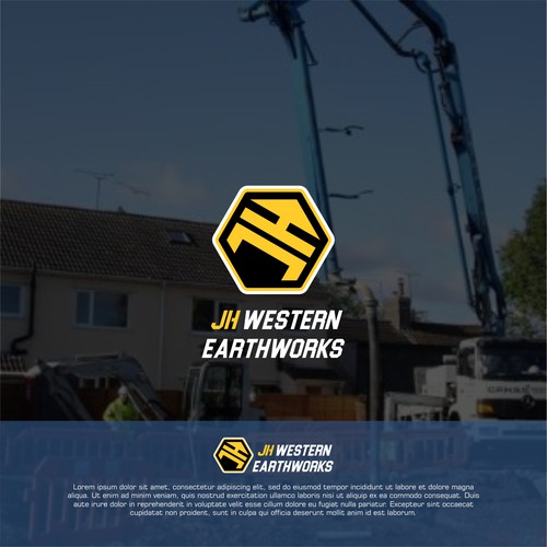 Signage logo with the title 'logo concept for JH western earthworks'