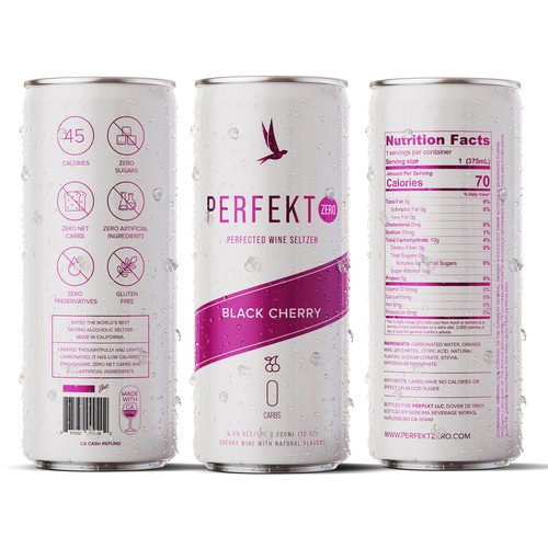 Energy drink design with the title 'Perfekt Drink Label Design'