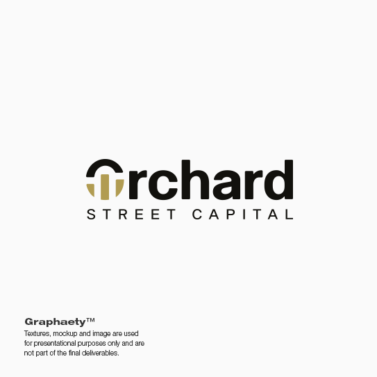 Letterform design with the title 'Logo designs for Orchard Street Capital.'