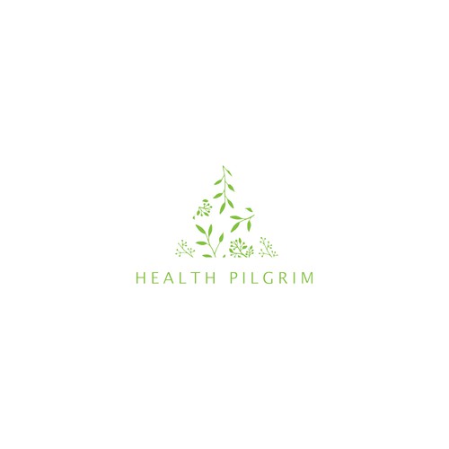 Triangle logo with the title 'Logo design for Health Pilgrim'