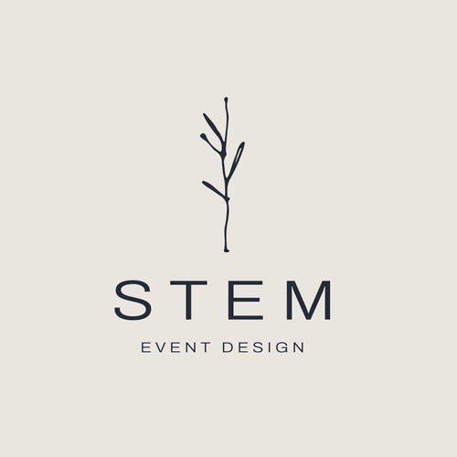Organic brand with the title 'Simple hand drawn stem logo for an event design brand'