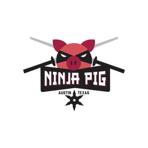 Food truck design with the title 'Logo Design For Ninja Pig'