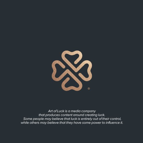 Lucky design with the title 'Minimalist Clover design for Art of Luck, a media company that produces content around creating luck.'