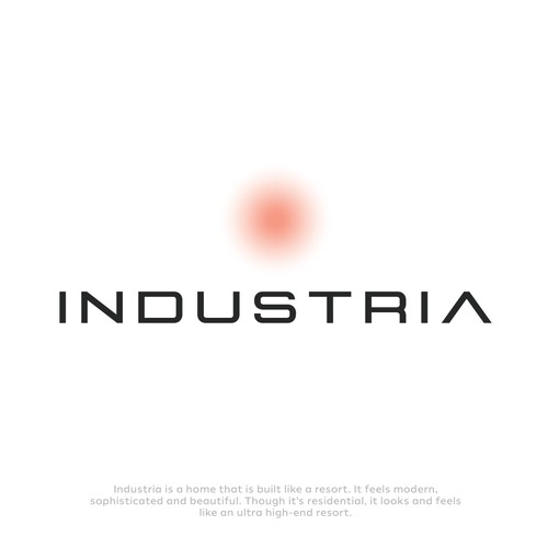 Sphere logo with the title 'Industria Logo Design'