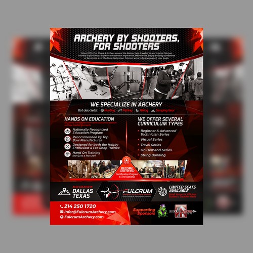 Archery design with the title 'Poster Design'