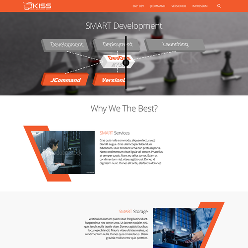 Black website with the title 'Simple Homepage for KISS-IT Dev'