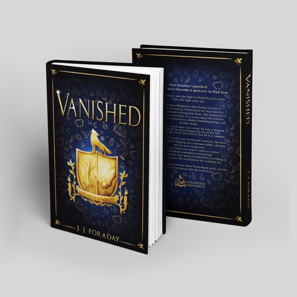Blue book cover with the title 'Vanished'