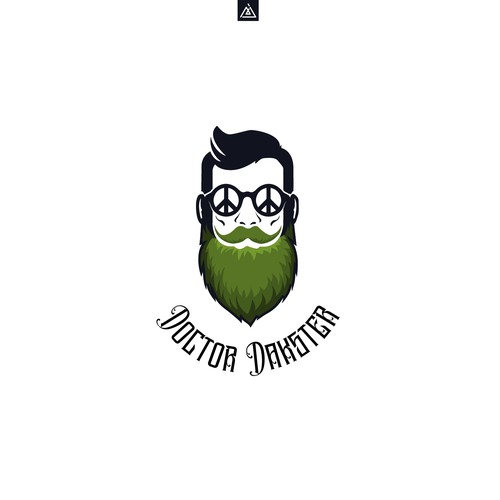 Peaceful logo with the title 'Sophisticated logo design for medical marijuana shop.'