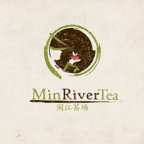 Chinese logo with the title 'Min River Tea - Logo'