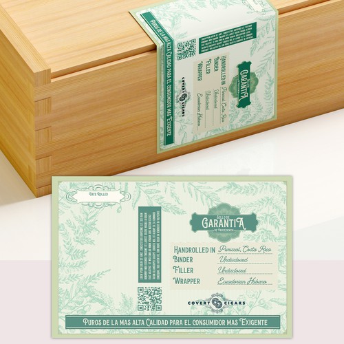 Label packaging with the title 'label design'