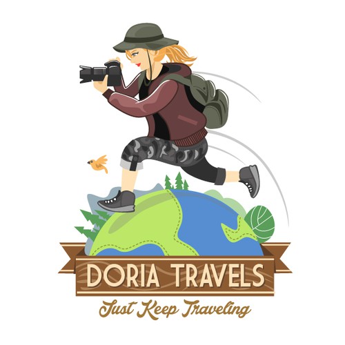 Traveling design with the title 'Create a logo for a traver blogger and photographer'