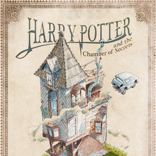 House artwork with the title 'Harry Potter Poster'
