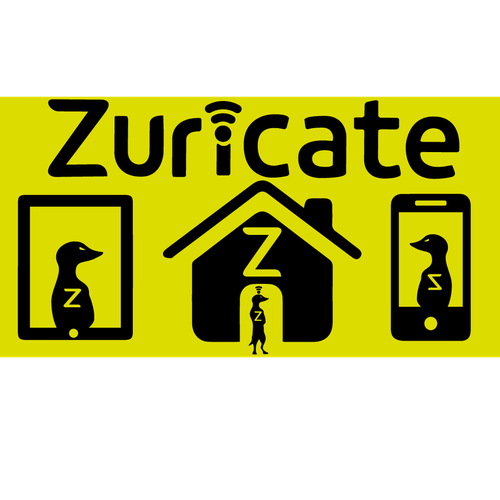 Security artwork with the title 'Zuricate Surveillance Google Play Logo'