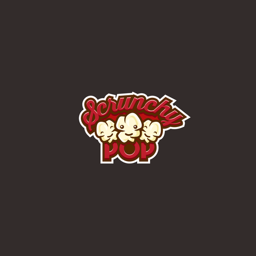 Popcorn logo with the title 'SCRUNCHY POP'