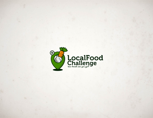 Map logo with the title 'Fresh and Friendly Localista Foodie Logo'