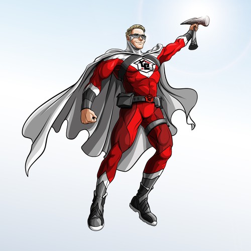 Hammer design with the title 'Character design in comic Style'