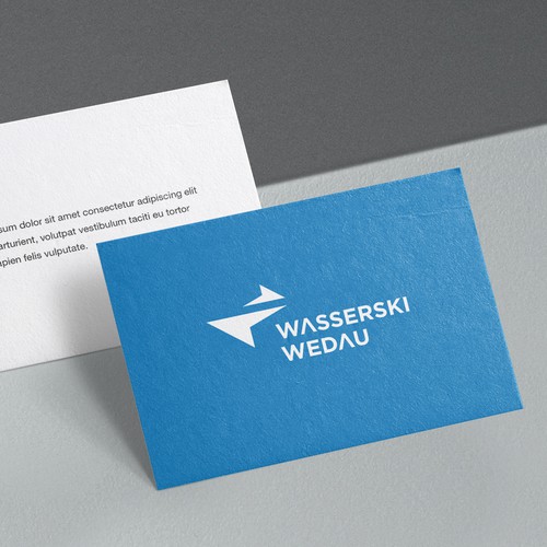 Vintage surf logo with the title 'Wasserski Wedau'