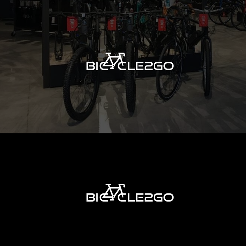 Electric bike logo with the title 'Bicycle2go concept logo'