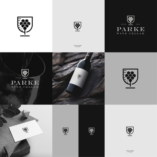 Luxurious logo with the title 'Parke Wine Cellar'