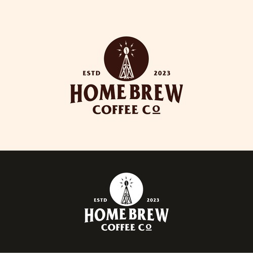 Bean logo with the title 'Home Brew Coffee Co.'