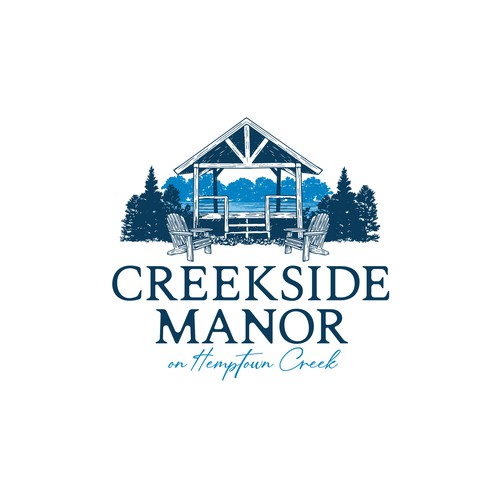 Pond logo with the title 'CREEKSIDE MANOR'