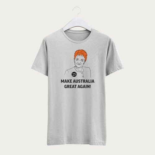 Parody t-shirt with the title 'Pauline Hanson - Please Explain'