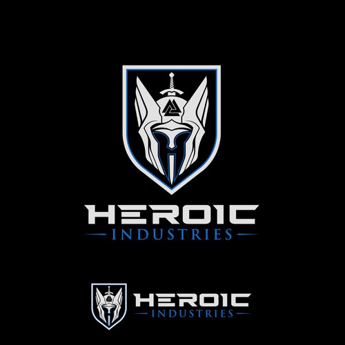 Military design with the title 'Logo design for Heroic Industries'