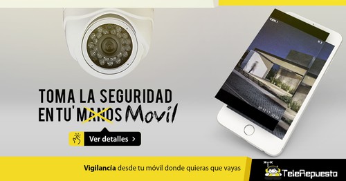 Online marketing design with the title 'Post promocional Seguridad  "Telerepuesto"'