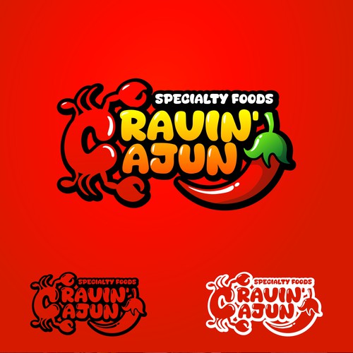 Chili pepper design with the title 'Frozen seafood logo'