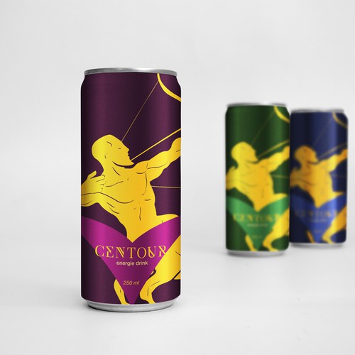 Energy drink label with the title 'packaging design for energy drink'