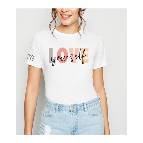 Cool t-shirt with the title 'Feminine self- esteem design'