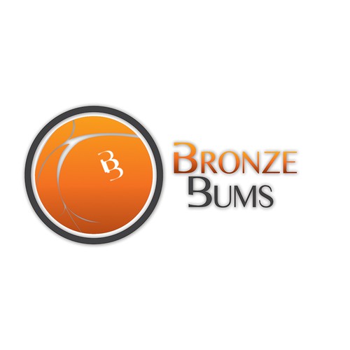 Bronze design with the title 'Create an interesting mobile tanning logo with an illustration of a bikini bum'