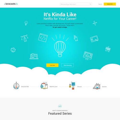 Coding website with the title 'Video Training Website'