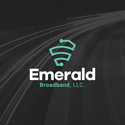 Gemstone logo with the title 'Emerald Logo Design'