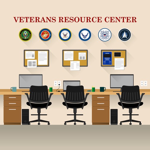 Flat design artwork with the title 'Convert into Flat Design'