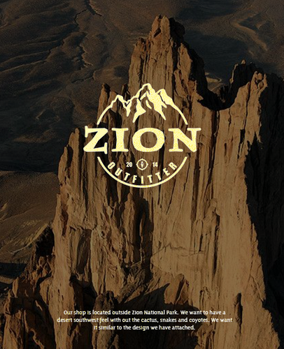 Mountain design with the title 'Create a vintage logo similar to adventure camp logos'