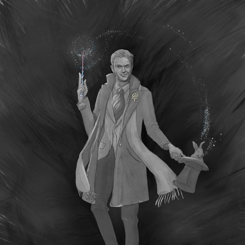 Magic artwork with the title 'Dark wizard'