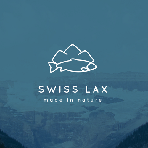 Alpine design with the title 'logo concept for a salmon distributor'