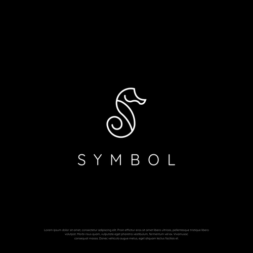 Seahorse design with the title 'Seahorse Logo concept'