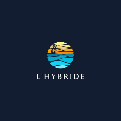 Ocean brand with the title 'Logo concept for L'Hybride'